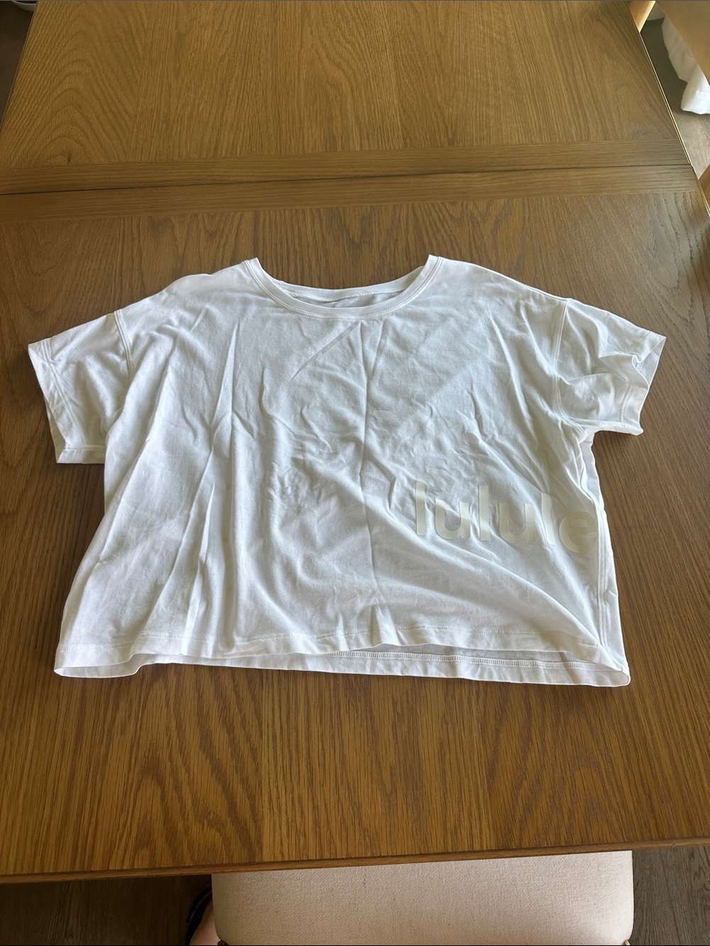 Lululemon Boxy Crop Tee with Logo